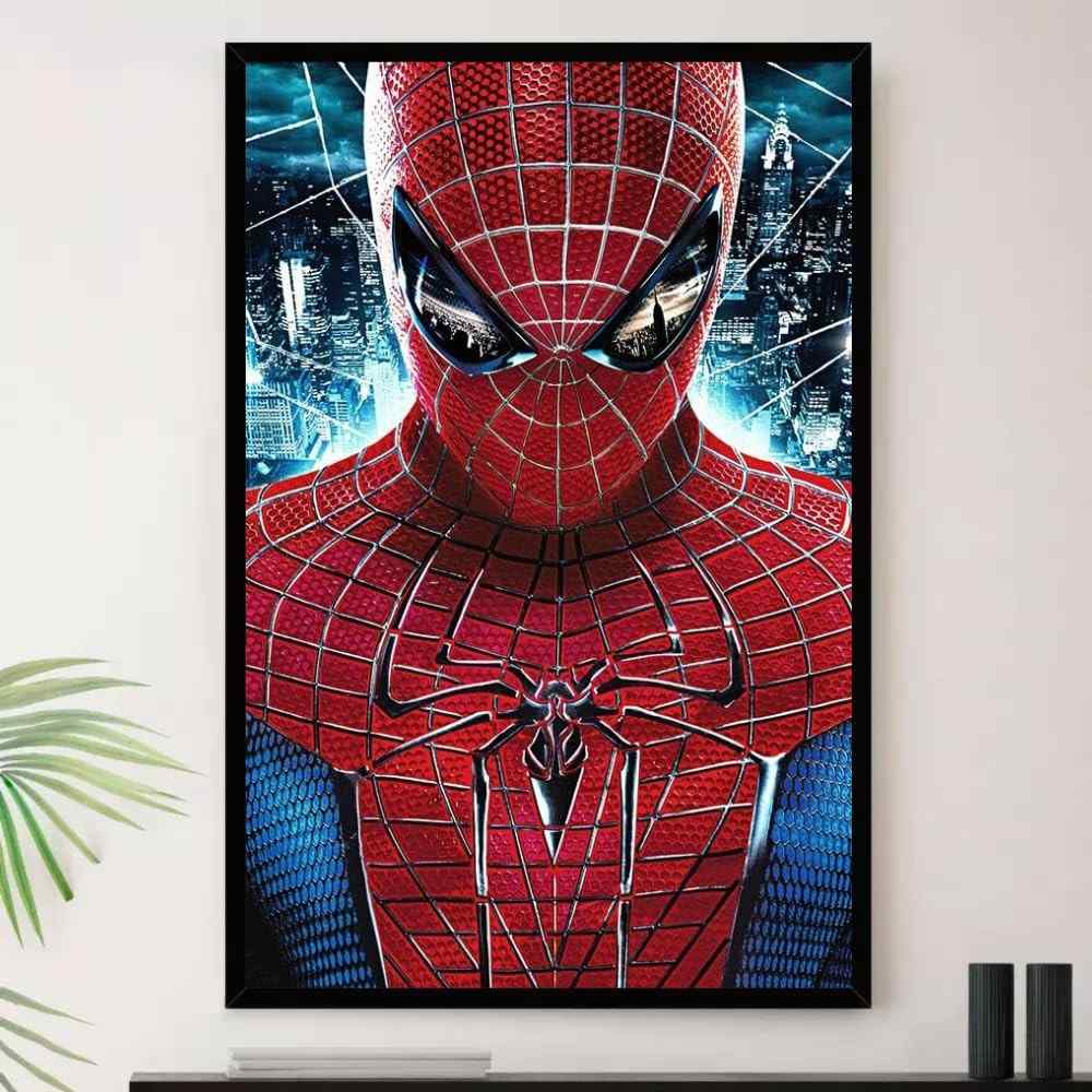 Quadro Homem Aranha Heroi Vilão Filme A3 35x45cm - Moldura Premium Madeira