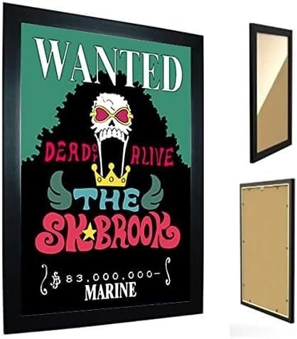 Quadro Decorativo The SK Brook One Piece - Poster Wanted A4 com Moldura