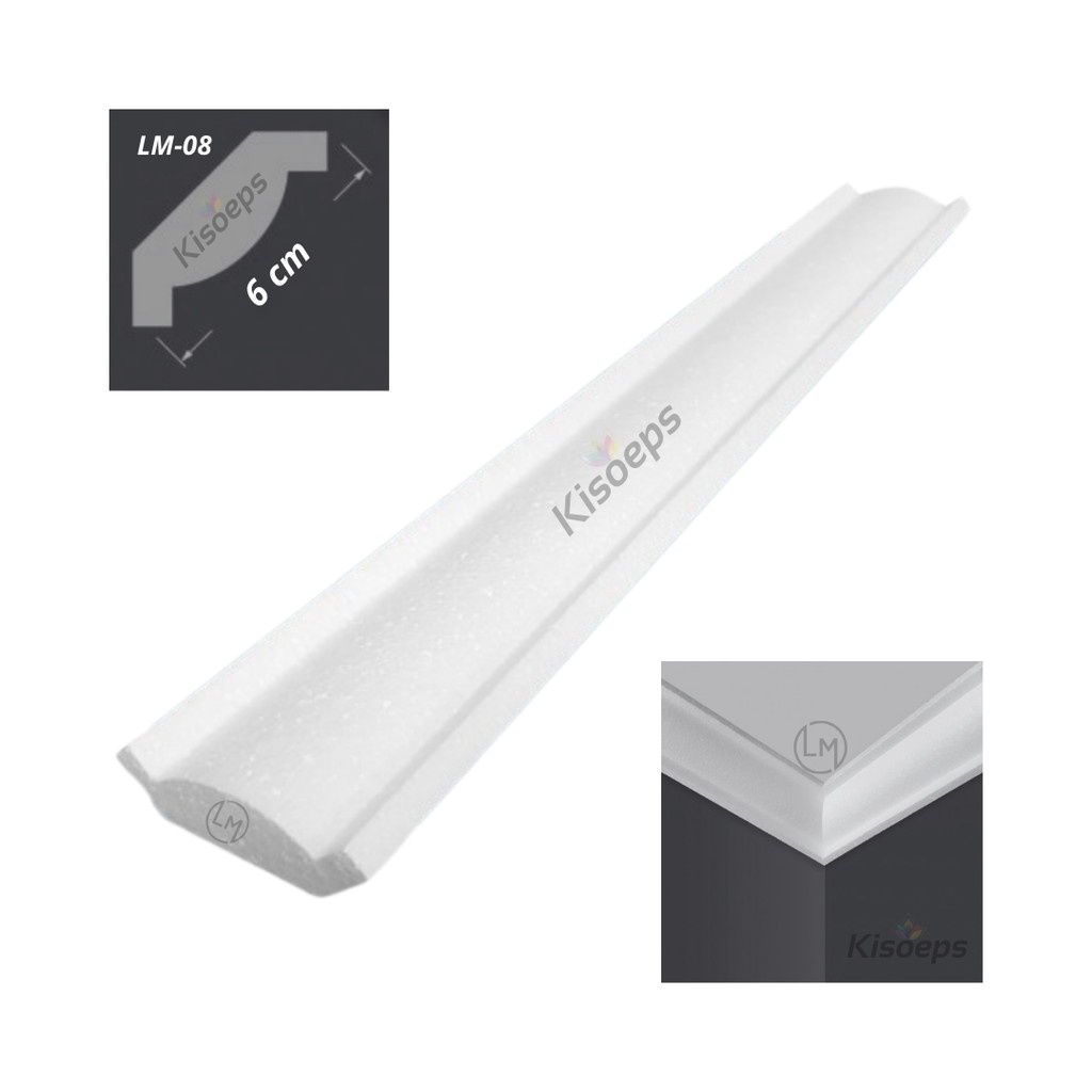 Moldura de Roda de Teto em EPS KisoEps Suzano – 10 Metros