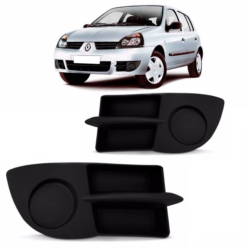 Moldura Farol Milha Clio: Preto Resistente (2006-2010)