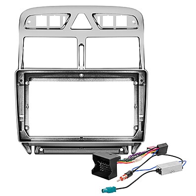 Moldura Painel 2 Din Peugeot 307: Upgrade Prata!