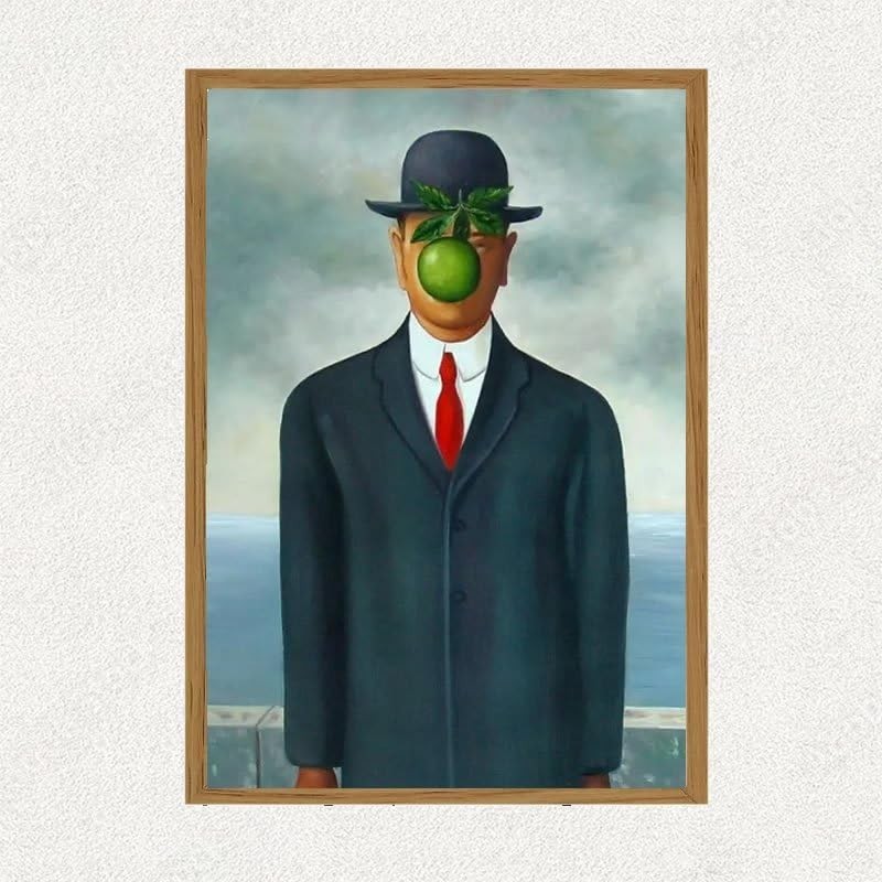 Quadro Moldurado O Filho do Homem - René Magritte | Decoração de Parede Moderna
