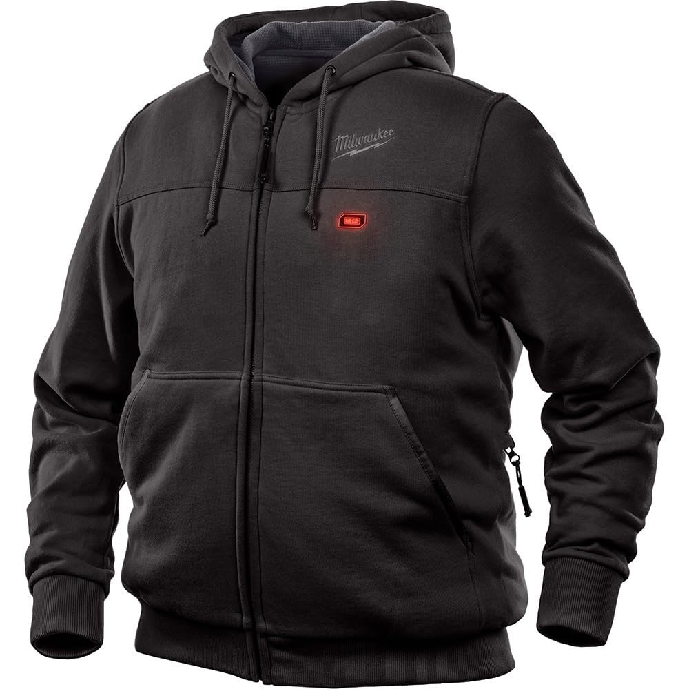 Moletom com capuz Milwaukee M12 preto aquecido somente (sem bateria)