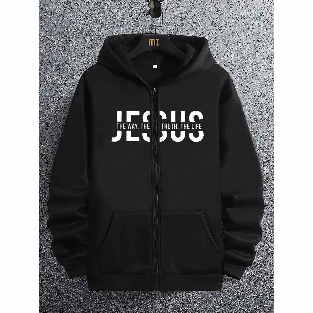 Moletom Masculino com Estampa Moderna de Jesus