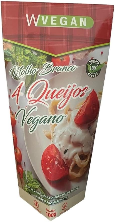 Molho Branco Vegano Sabor 4 Queijos 100g WVegan