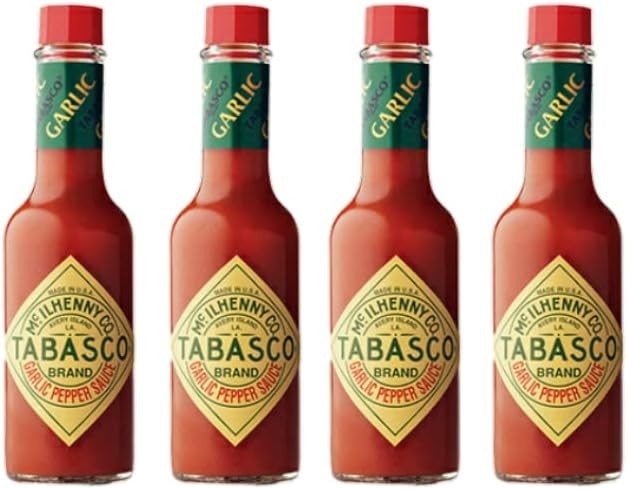 Kit 4 Molhos Pimenta Tabasco Garlic 60 Ml Chili