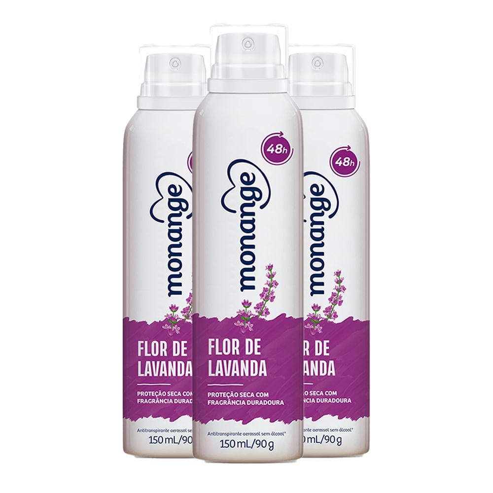 Monange Flor de Lavanda: Proteção 48h + Hidratação