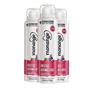 Monange Frutas Vermelhas: Proteção 48h + Hidratação