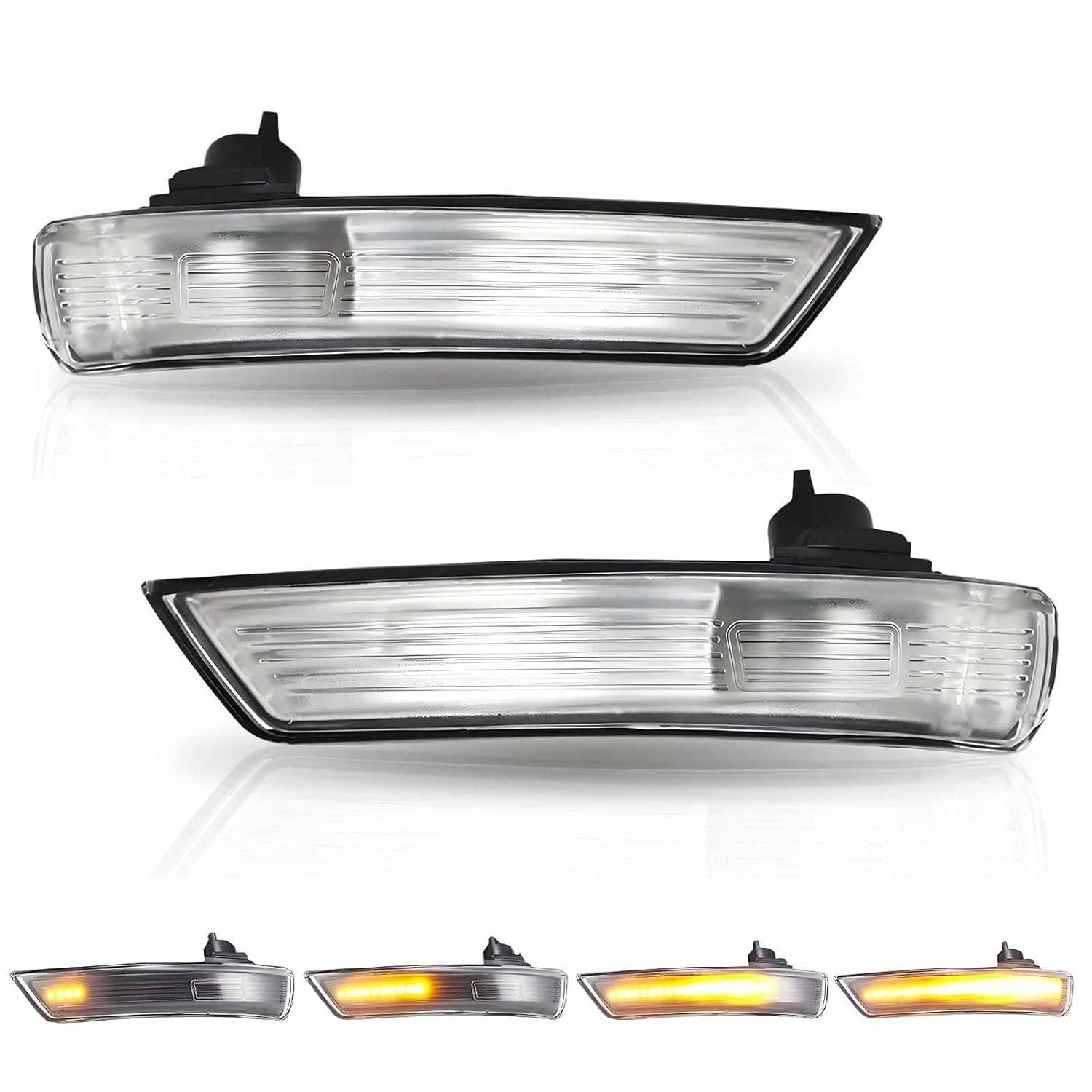 Luz de Seta Sequencial LED Ford Focus MK2/MK3/MK4 e Mondeo MK4 - Lente Clara (Par)