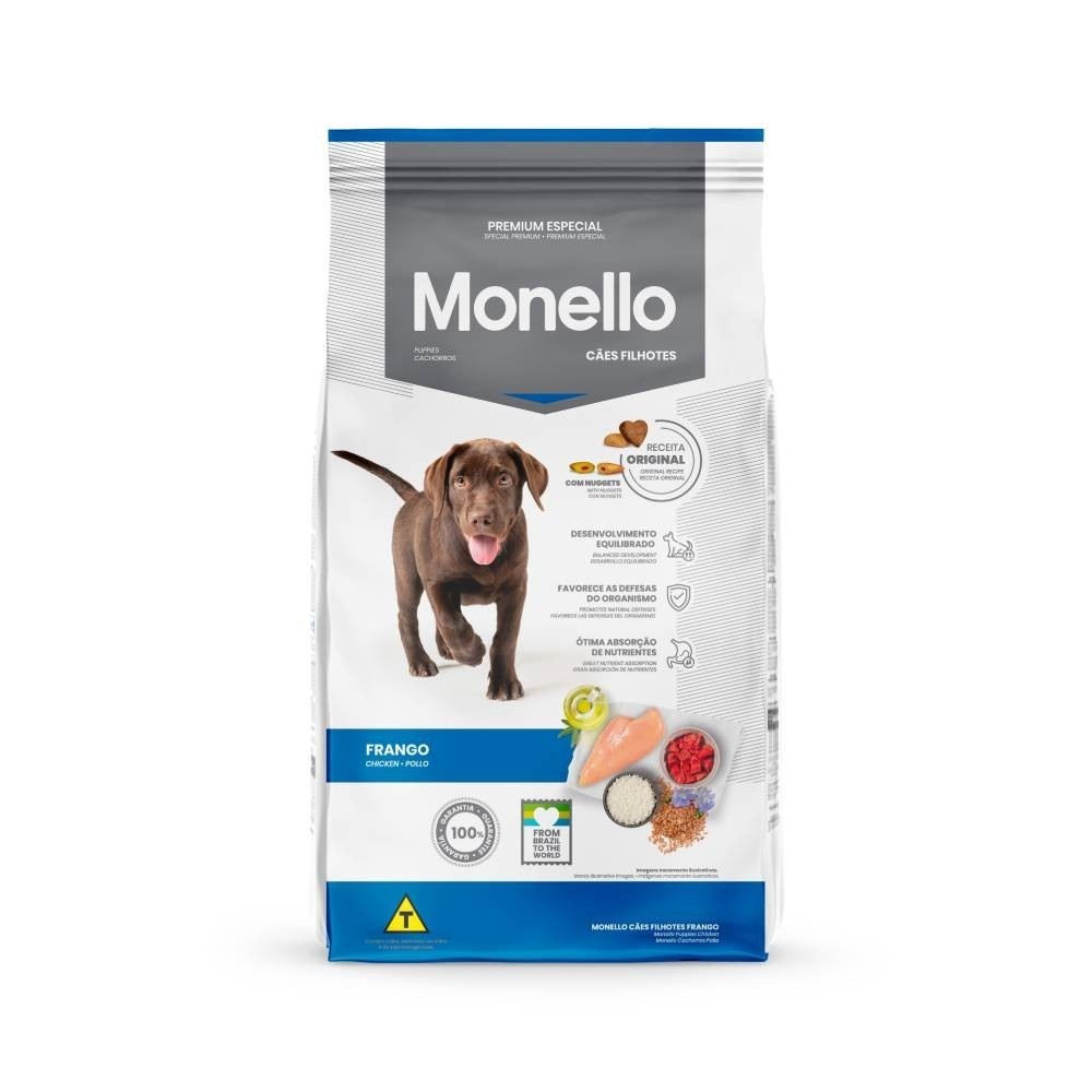 Monello Filhote Frango 15kg: Nutrição Premium!