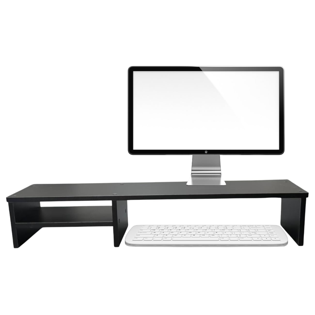 Suporte para Monitor Elevado 90cm com Prateleira - Organize Seu Home Office ou Setup Gamer