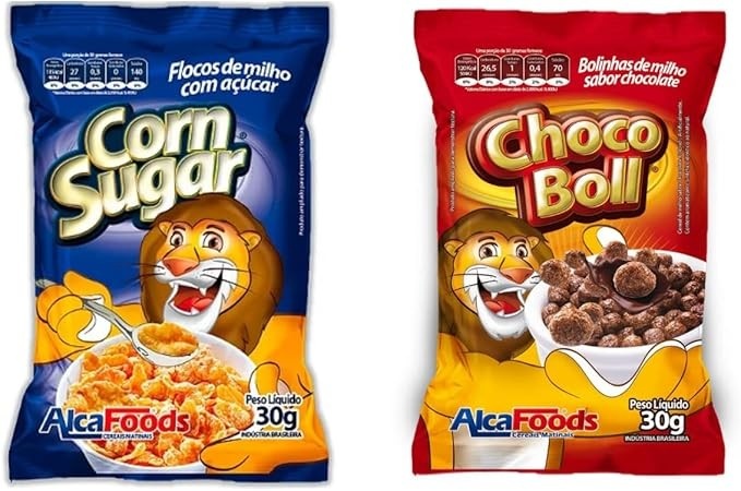 Cereal Sachê Monodose Alcafoods 30g Milho E Chocolate - 20 Unidades