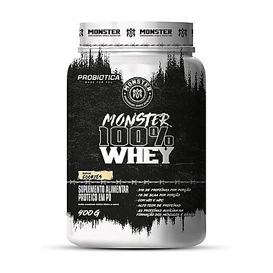Monster 100% Whey Probiótica 900g: Ganhe Massa Magra com Sabor Cookies