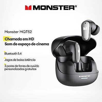 Monster MQT52: Fones Bluetooth com Longa Bateria