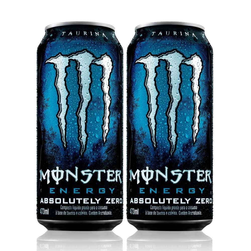 Monster Zero Açúcar: Kit 2x473ml de Energia!