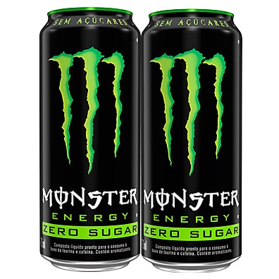 Monster Zero Açúcar: Kit 2x473ml - Energia Sem Culpa!