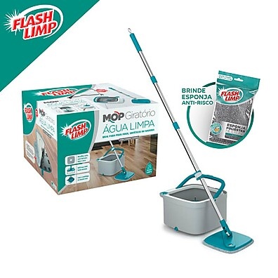 Mop Giratório Água Limpa: Limpeza Fácil!