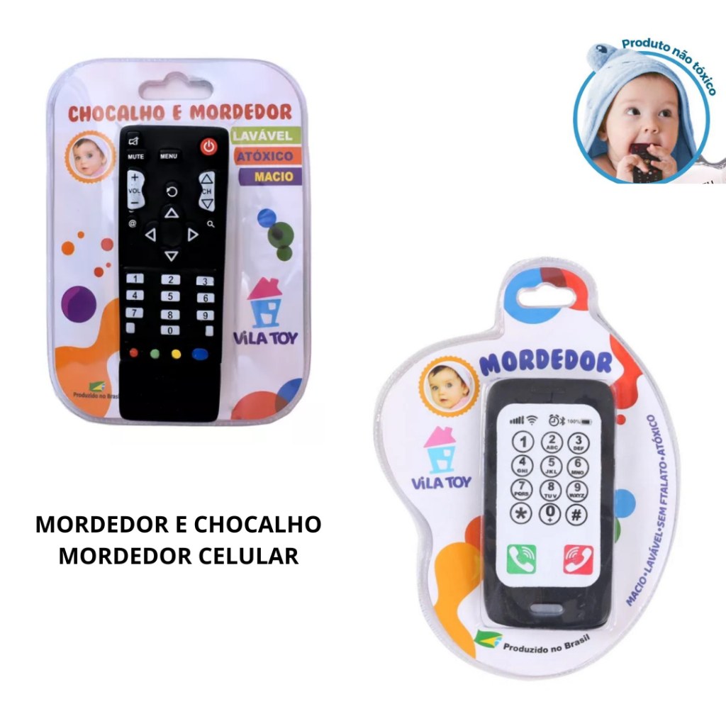 Mordedor Celular Baby Phone: Alívio Seguro para Dentição do Bebê