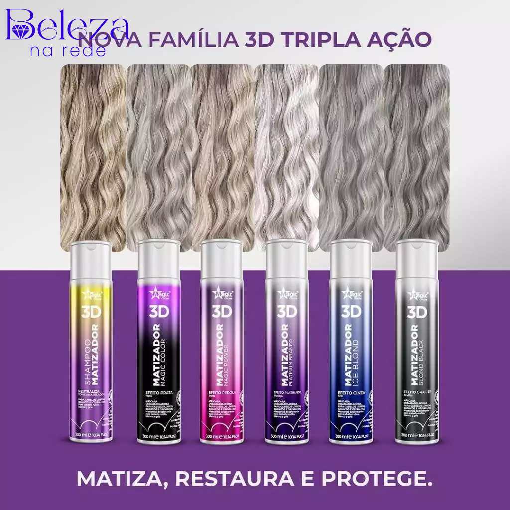 Matizador 3D Magic Color: Loiro, Ruivo ou Morena?