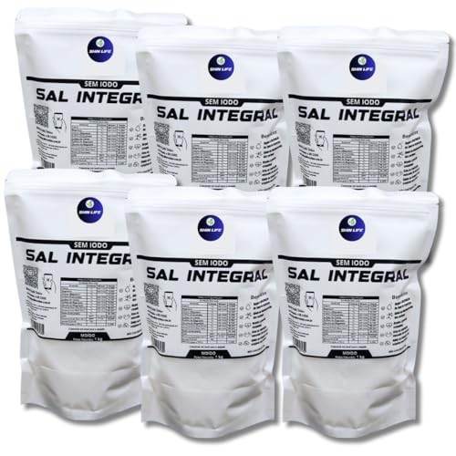 Sal Marinho Integral Zero Iodo 6kg Salinas Mossoró Moído