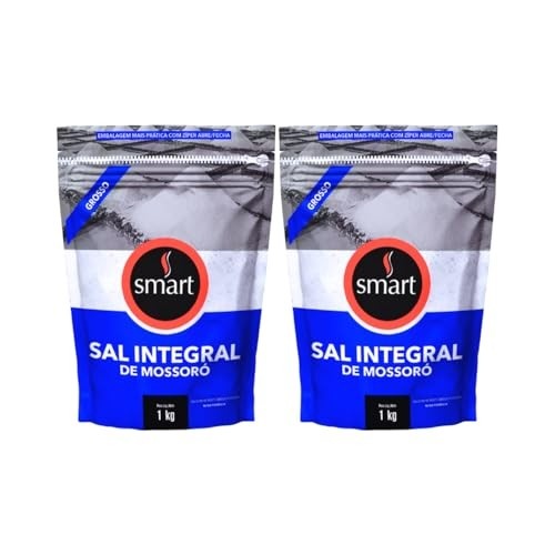 Kit com 2 Pouchs de Sal Integral de Mossoró Grosso de 1kg cada - Smart