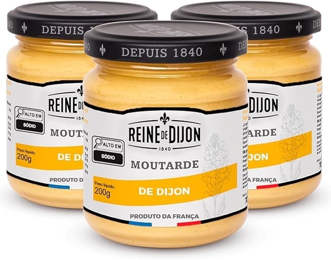 3x Mostarda Francesa Forte REINE DIJON 200g