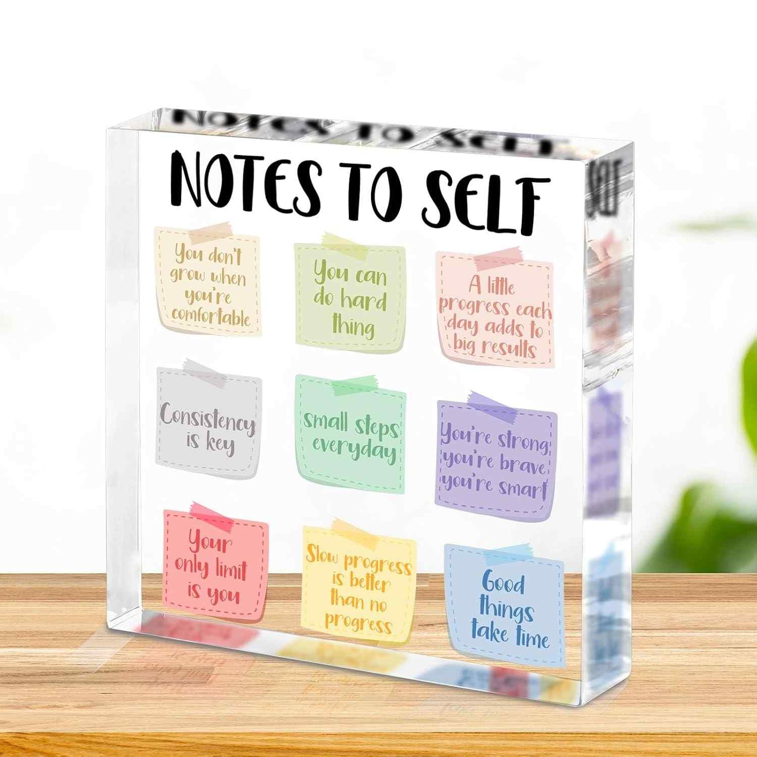 Acrílico com Citações Motivacionais - Decoração Inspiradora para Escritório e Casa