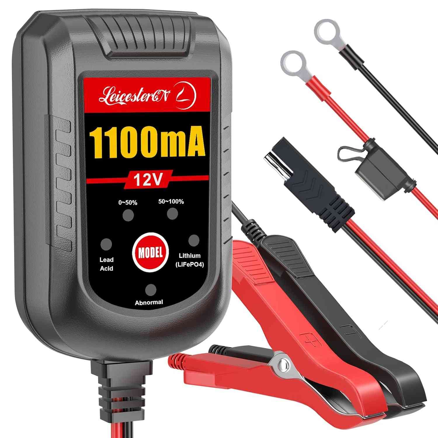 Carregador Inteligente 12V 1100mA: Mantenha Baterias de Carro, Moto e Mais Sempre Prontas!