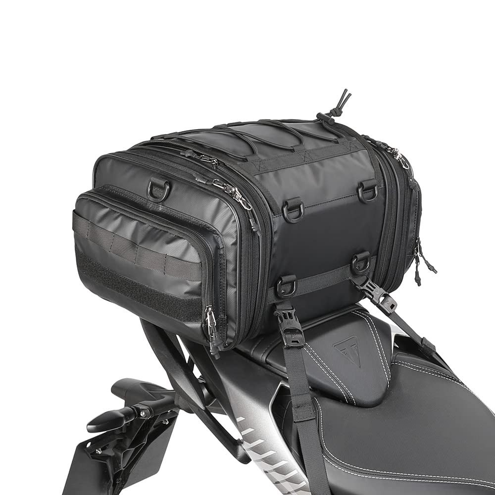 Bolsa Traseira Expansível Rhinowalk 26L: Aventura Impermeável para Sua Moto