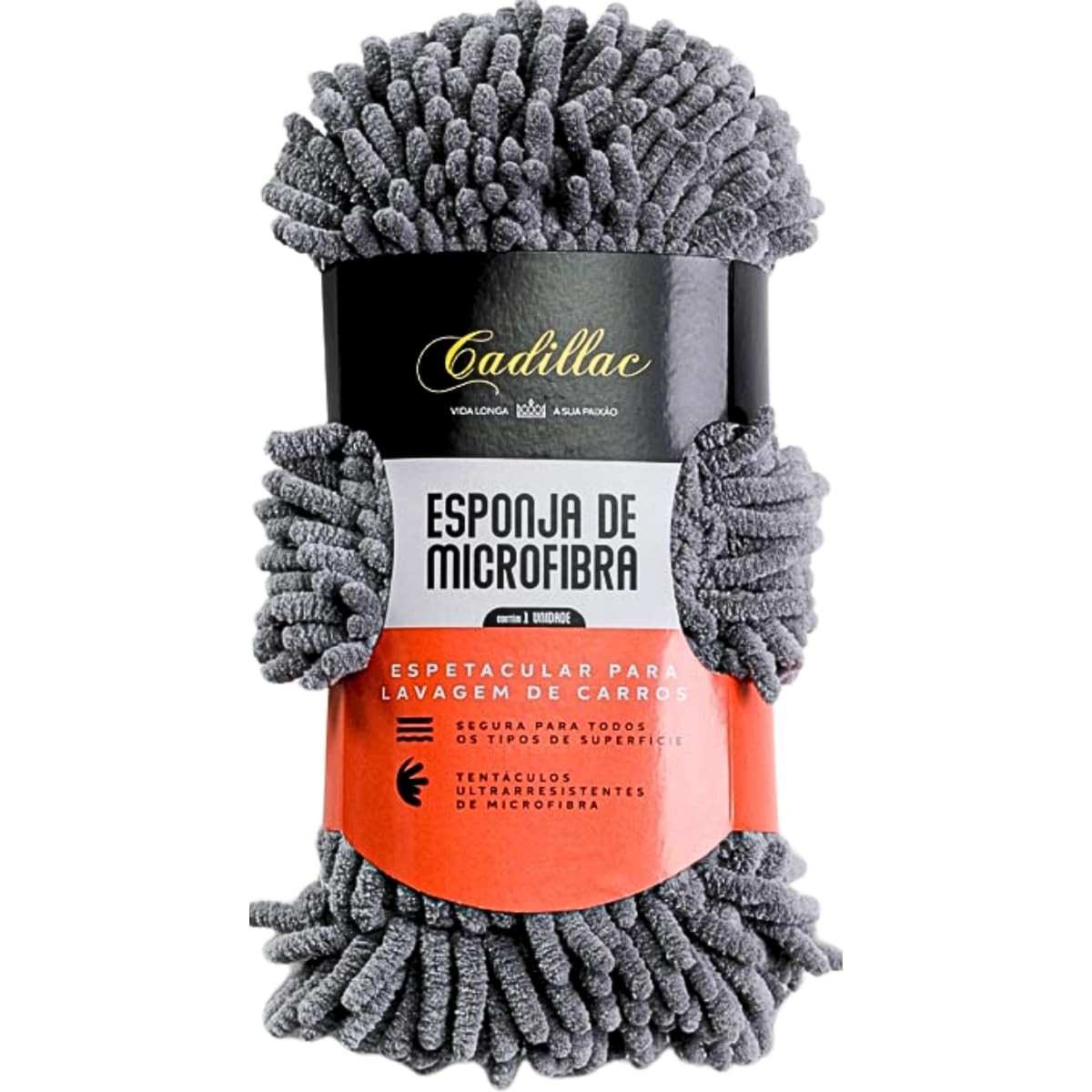 Esponja Microfibra Tentáculos Cadillac: Limpeza Profunda e Suave para Carro, Moto e Caminhão