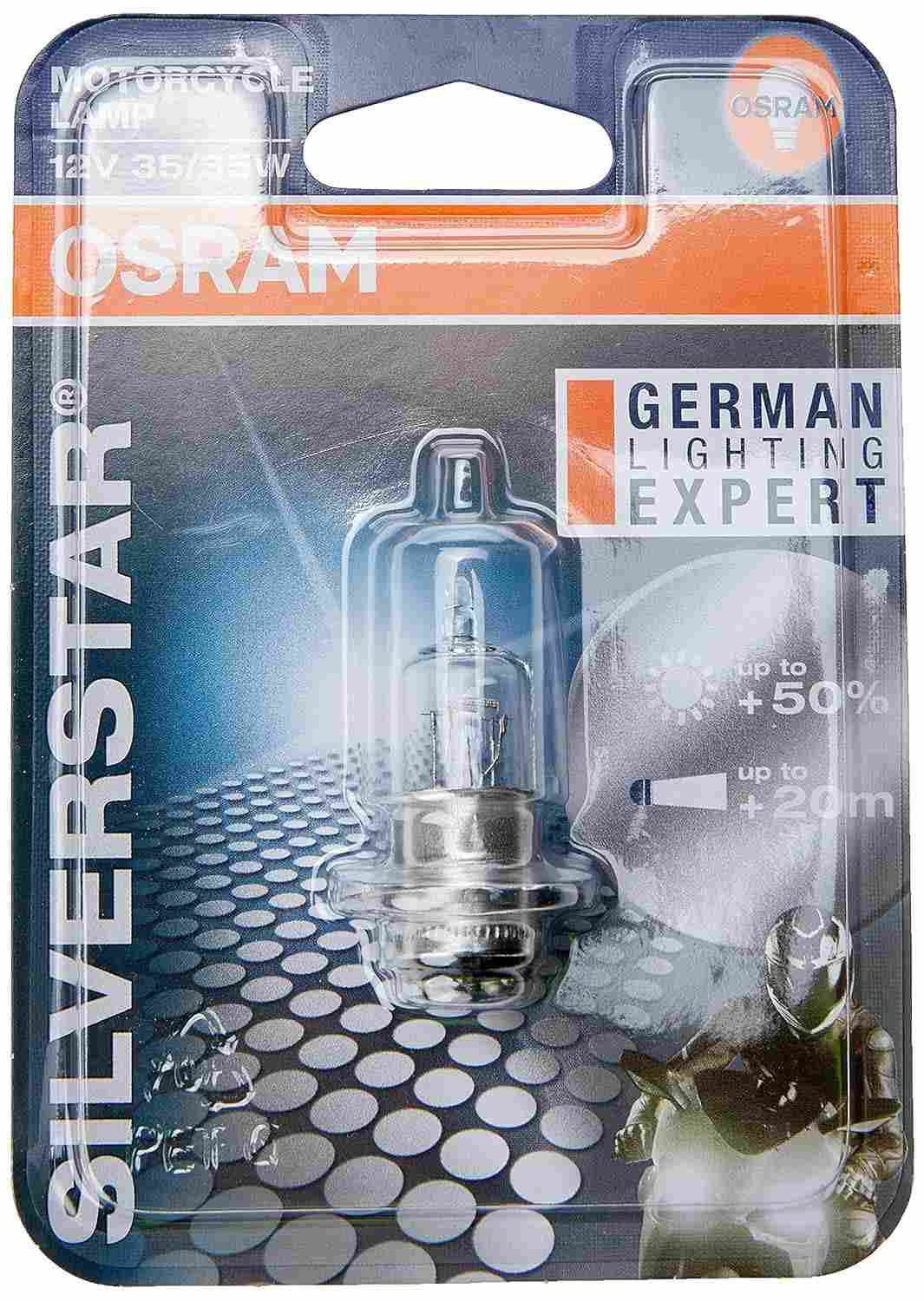 Lâmpada Farol Moto Osram M5 SilverStar 12V - Reposição Original