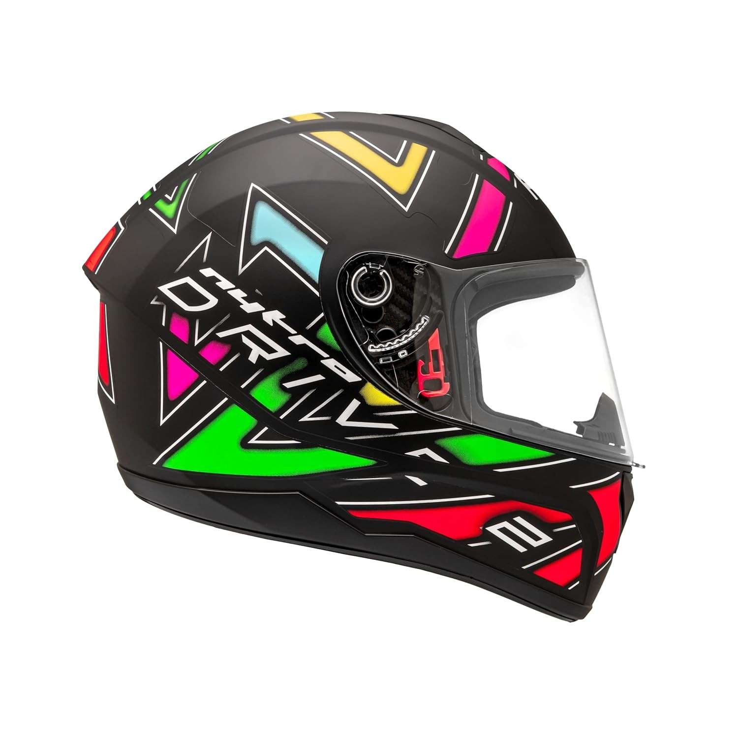 Capacete Fly Moto Drive 2 HG Nytro Preto Fosco/Color - Segurança e Estilo para Sua Pilotagem
