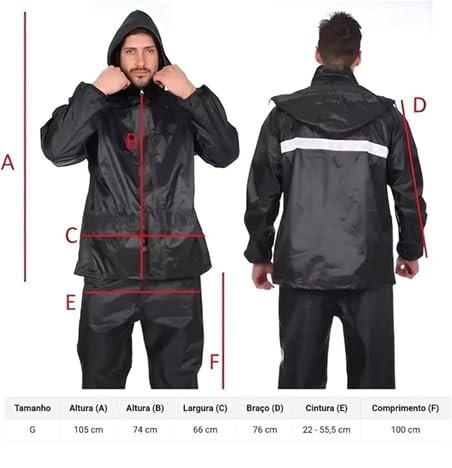 Capa De Chuva Motoqueiro Motoboy Conjunto Calça e Jaqueta Impermeável Reforçada PREMIUM