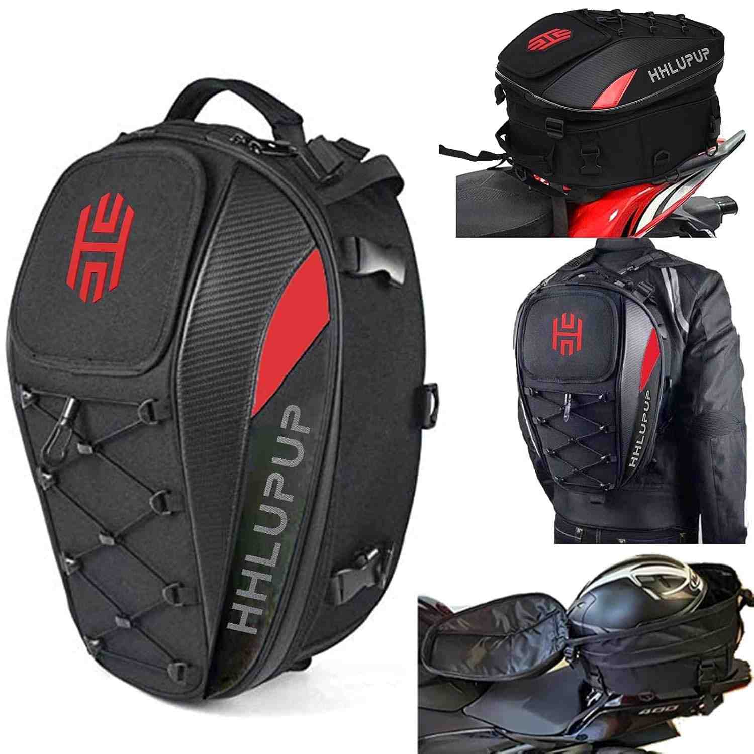 Bagageiro Baú Mochila Motocentric 30L Vermelha: Aventura e Estilo para Sua Moto