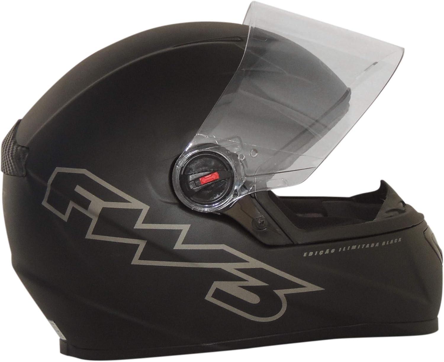 FW3 Capacete GT Classic Preto: Segurança e Estilo para Motociclistas Adultos Unissex
