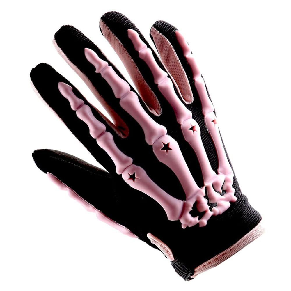 1Storm Luvas de motocross adulto motocicleta BMX MX ATV Dirt Bike bicicleta esqueleto ciclismo luvas rosa