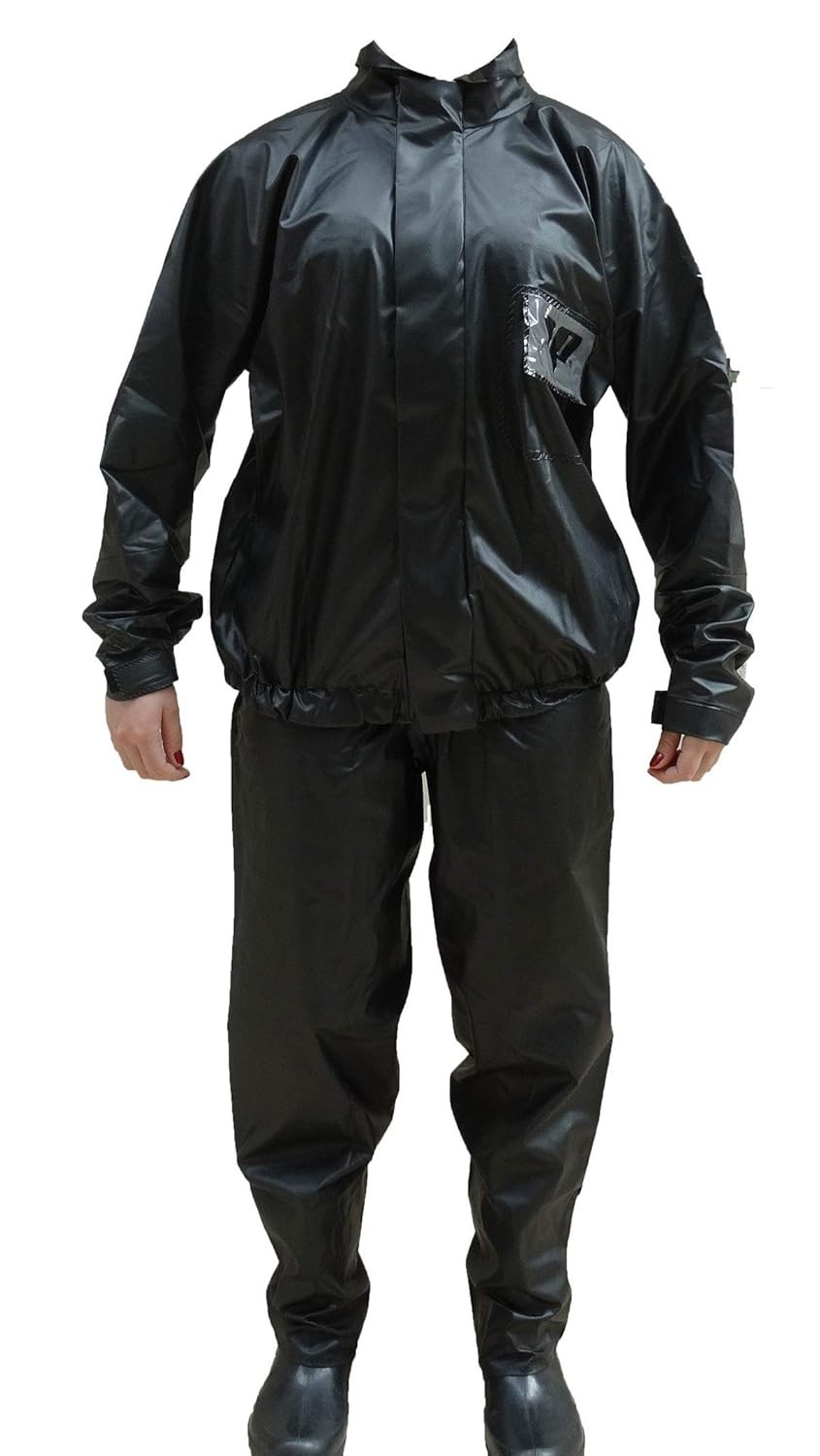 Capa de Chuva Motoqueiro Pantaneiro PVC Impermeável - Conjunto Blusa e Calça Unissex