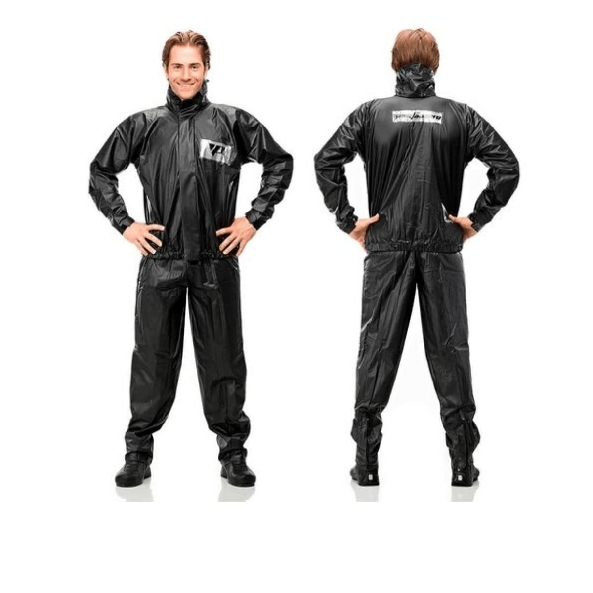 Conjunto Impermeável PVC Tornado Preto M: Proteção Total para Motoqueiros