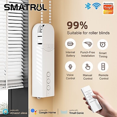 Motor Inteligente para Cortinas: Tuya WiFi/Zigbee
