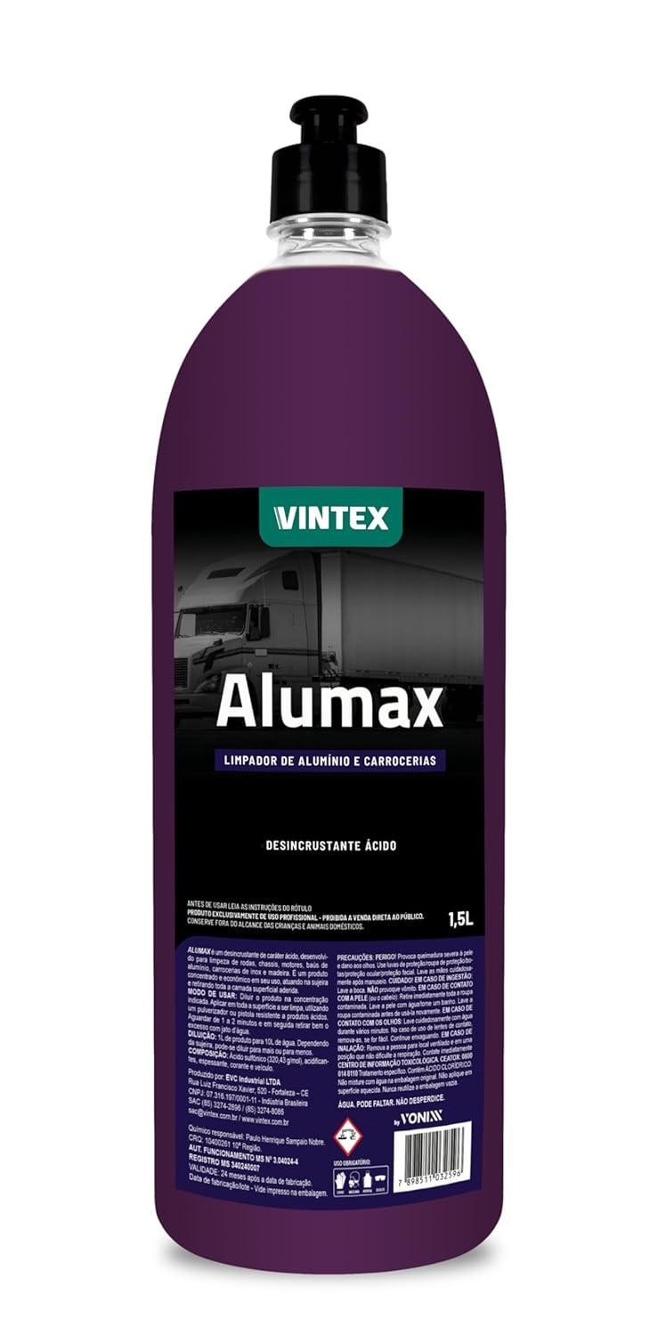 Alumax Desincrustante Ácido 1,5L - Limpeza Profunda para Rodas, Motores e Alumínio
