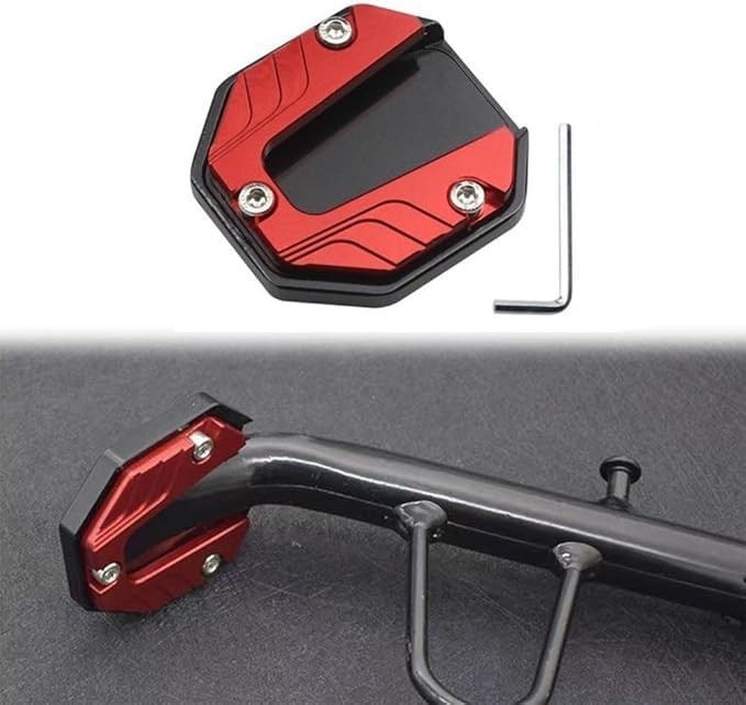Kit Universal Antiderrapante: Base de Suporte Lateral + Pino de Pé para Motos