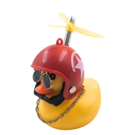 Pato de Borracha LED Estiloso para Decorar Motos, Carros e Bicicletas - Diversão Garantida!