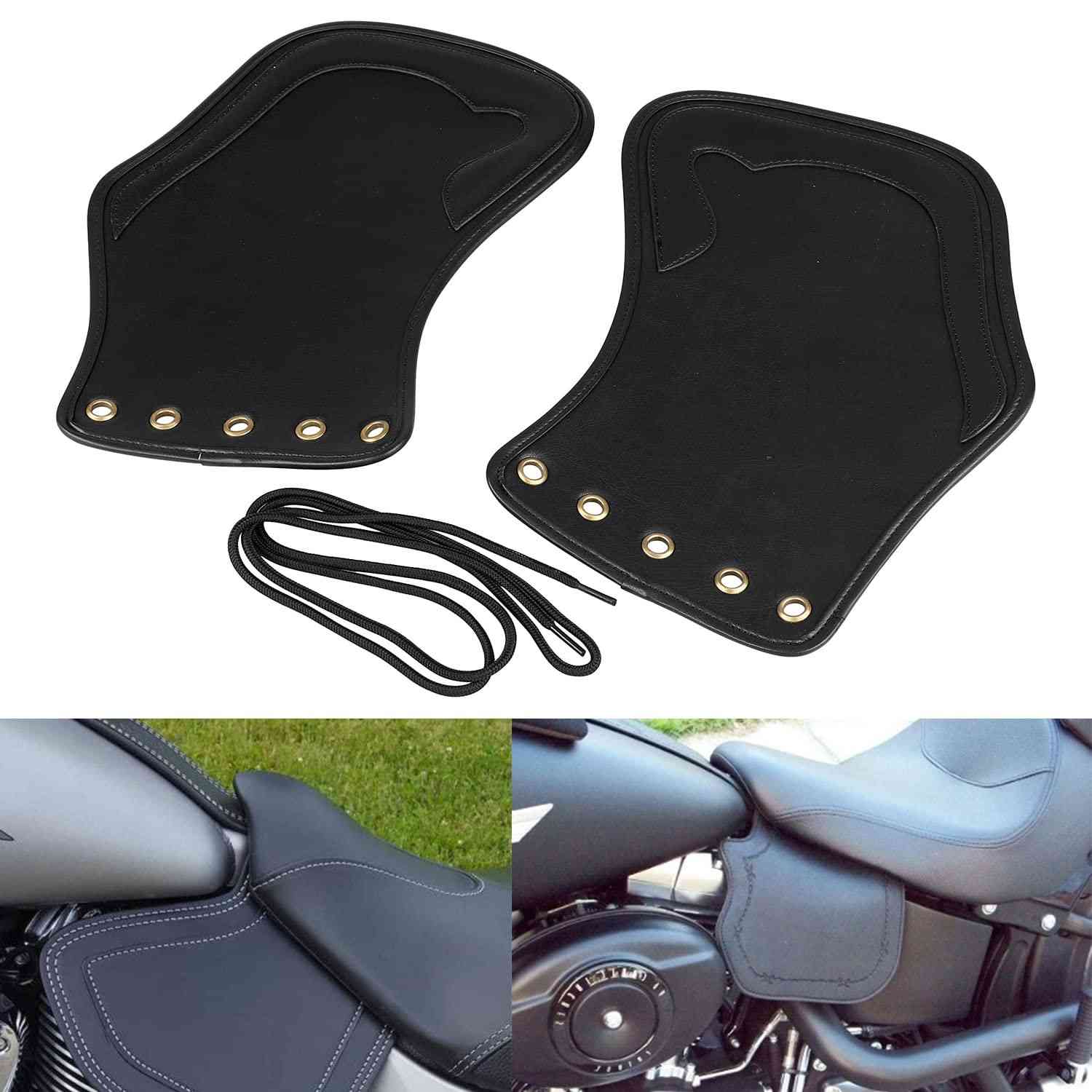 Protetor de Calor Lateral em Couro Universal para Motos - Harley, Honda, Yamaha e Mais!