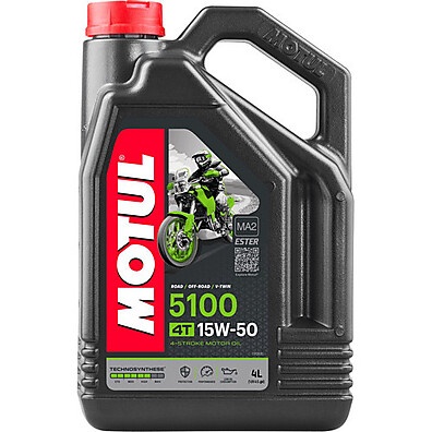 Motul 5100 15W50: Kit com 4 Óleos Semissintéticos