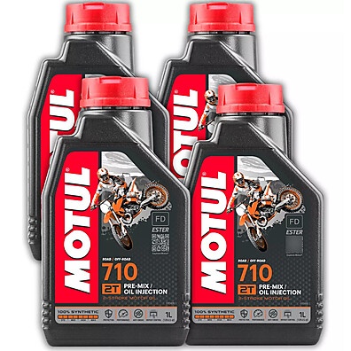 Motul 710 2T: Kit com 4 Óleos Sintéticos de Alta Performance
