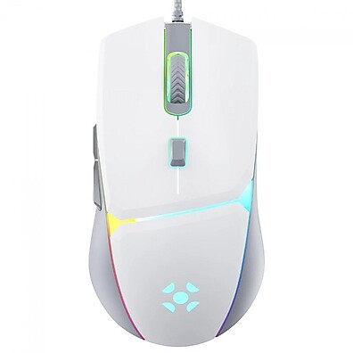 Mouse Gamer Fortrek Crusader Branco, 12800 DPI e RGB