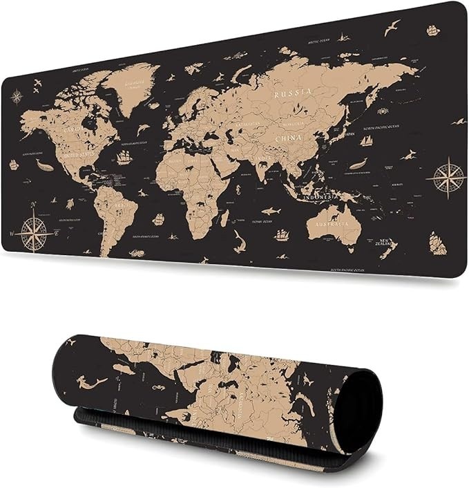 Mouse Pad Gamer Profissional Grande Confortavél Anti Derrapante 90x40 - Mapa Mundi