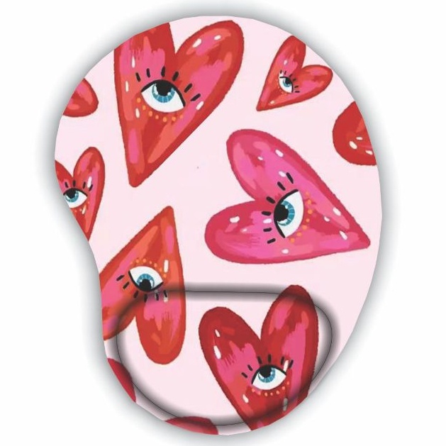 Mouse Pad com Apoio de Pulso e Estampa Olho Grego
