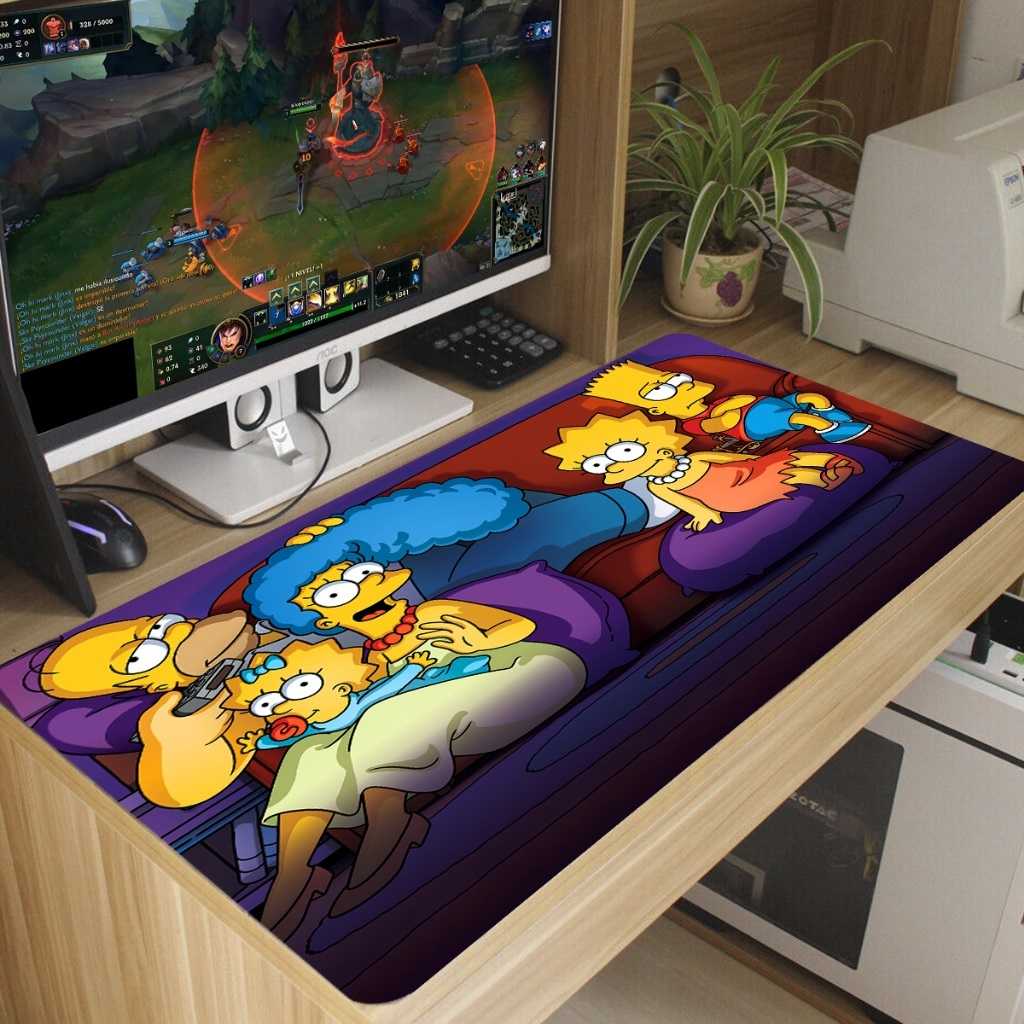 Mouse Pad Simpsons Gamer 70x35cm Antiderrapante