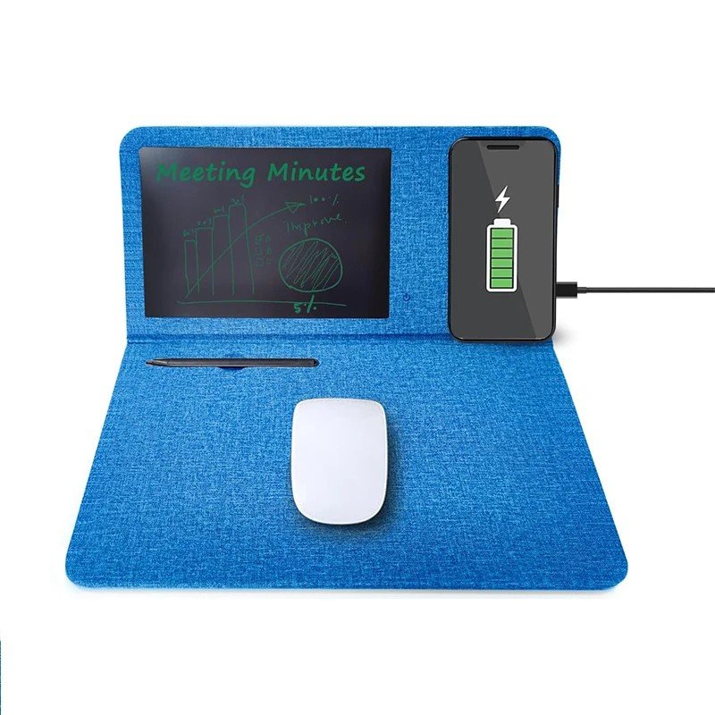 Mousepad Carregador 3-em-1: Wireless, Dobrável e Rápido!